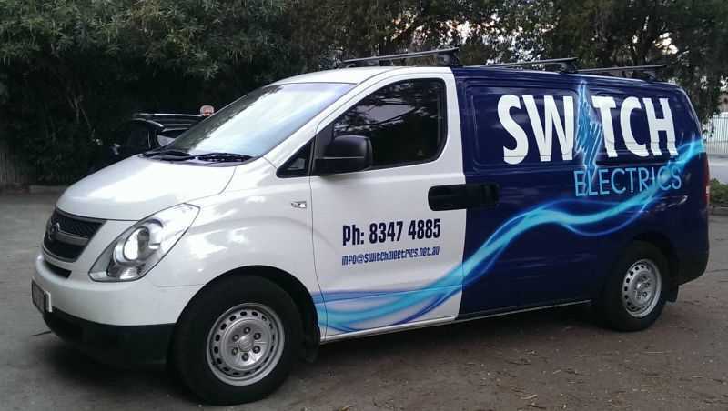 Switch electrics fully stocked on site vans
